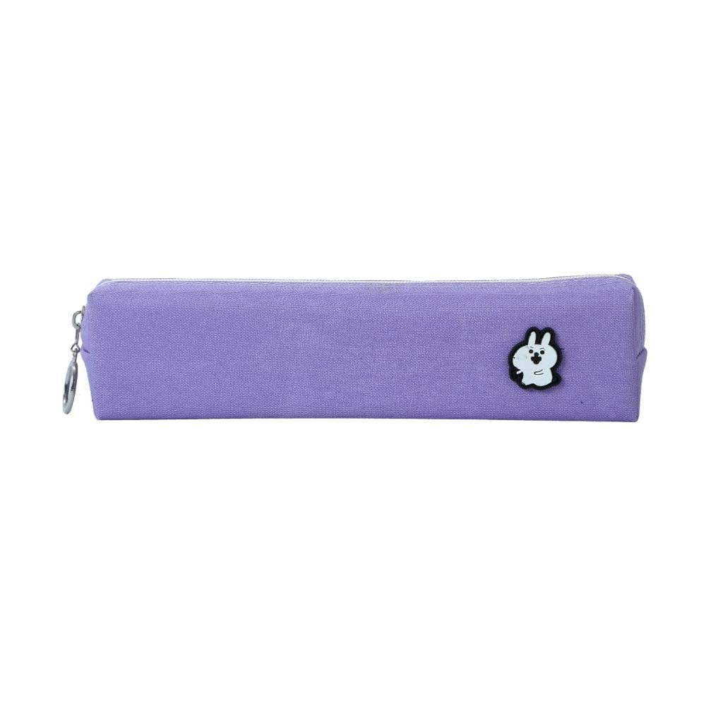 Ondesk Essentials Purple Cloth Pencil Pouch | Large Pencil Pen Case with Zipper Closure | Student School Supplies | Office Stationery Pen Storage Bag | Purple Cloth, Pack of 1