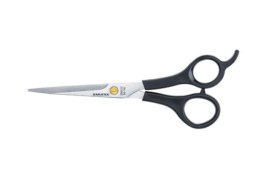 Munix PO-160 162 mm / 6.3" Salon Scissors | Ultra Sharp & Ice Tempered Blades| Shock Proof Light-Weight Body | Ideal for Spa & Salon | Black, Pack of 1 - Color May Vary