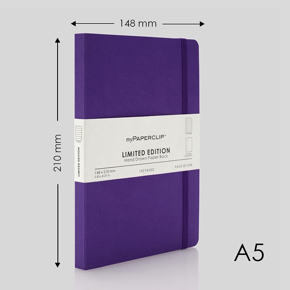 Mypaperclip Limited Edition Notebook, A5 (148 X 210 Mm, 5 .83 X 8.27 In.) Ruled Lep192A5-R - Amethyst