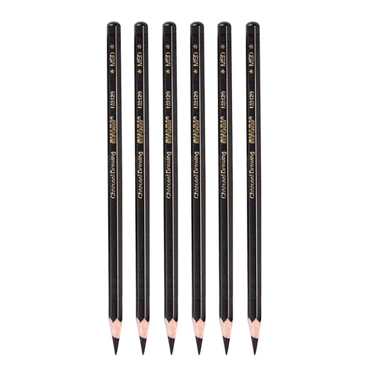 Ondesk Artics Artists' Black Charcoal Drawing Medium Pencil |4-6 mm, Hexagonal |Perfect For Artists', Professionals & Students|Ideal For Sketching, Painting, Drawing, Shading & Illustrations|Pack of 6