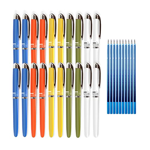 Win Guide (20Pcs Blue Pens with 10 Refills)