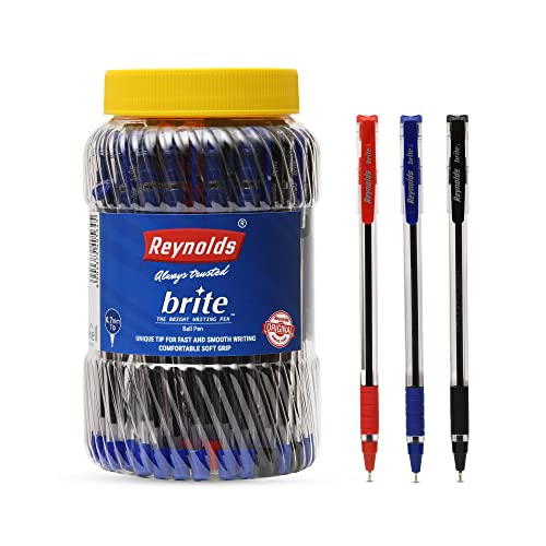 Reynolds Brite Ball Pen - 50 Count | 35 Blue | 10 Black | 5 Red