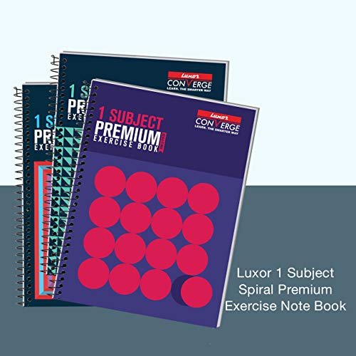 Luxor 1 Subject Notebook, 180 Pages, Pack Of 3