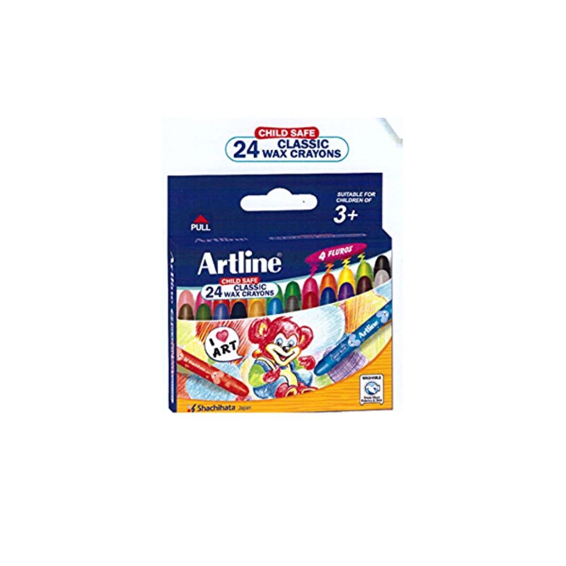 Artline Classic Wax Crayon Pack Of 24 - 57Mm