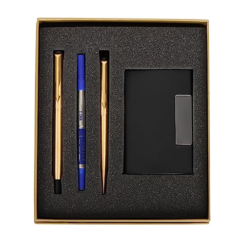 Parker Fn Vector Gold Ball Pen With Card Holder
