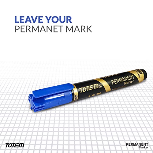 Totem Permanent Marker | 40 Pcs Blue Ink