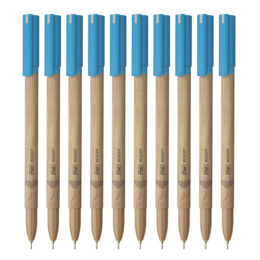 Flair Woody 0.7mm Ball Pen Box Pack - Blue Ink
