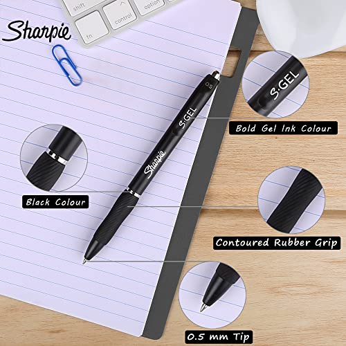 Sharpie Gel Pen 0.5Mm Black, 4 Markers