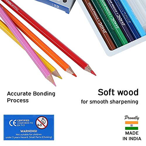 Ondesk Sketching Smart Kit Mega Gift Pack | Best for School & College | 6 Assorted Item | Sketching Pencil, Color Pencil, Wax Crayon, Eraser, Bristrol Paper (200 GSM | A5 | Pack of 36) | Combo Pack
