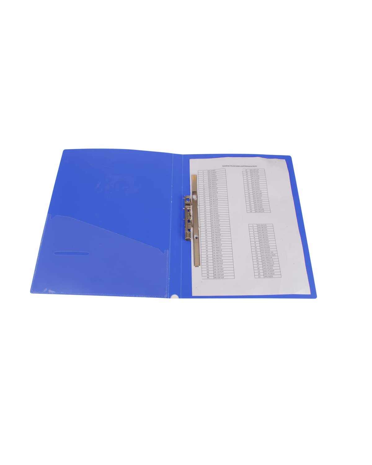Ondesk Essentials Punchless Long Clip File | Durable Plastic Document File Folder | File For Fc Size Documents | Blue, Pack Of 1