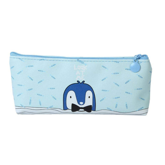 Ondesk Essentials Blue Fish Animal Print Pencil Pouch | Large Pencil Pen Case with Zipper Closure | Student School Supplies | Office Stationery Pen Storage Bag | Blue, Pack Of 1