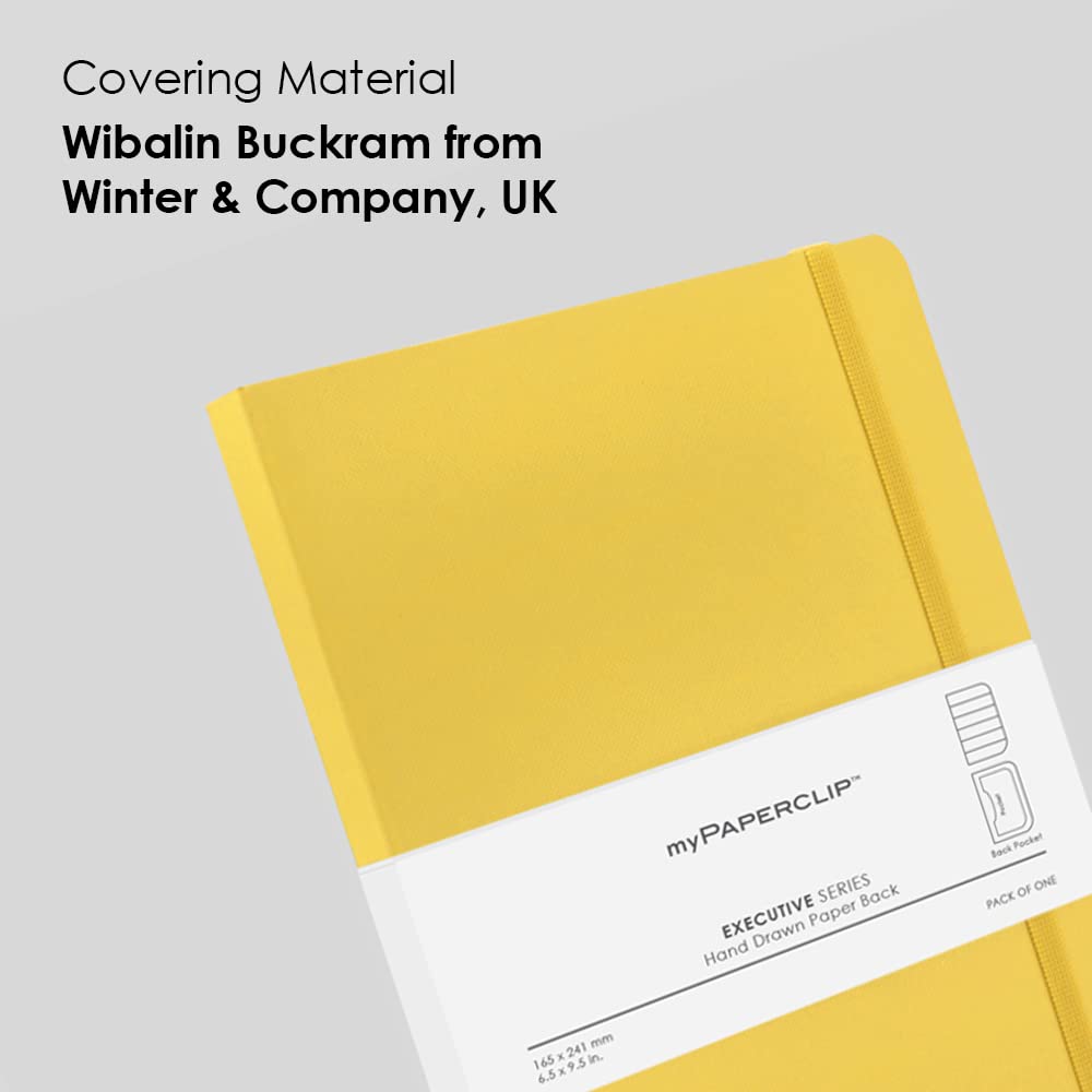 Mypaperclip Executive Series Notebook, Large (165 X 241 Mm, 6.5 X 9.5 In.) Ruled, Esx192L-R Yellow