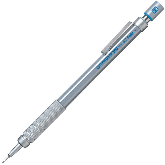 Pentel PG517 0.7mm HB Mechanical Pencil - Silver, Pack of 1