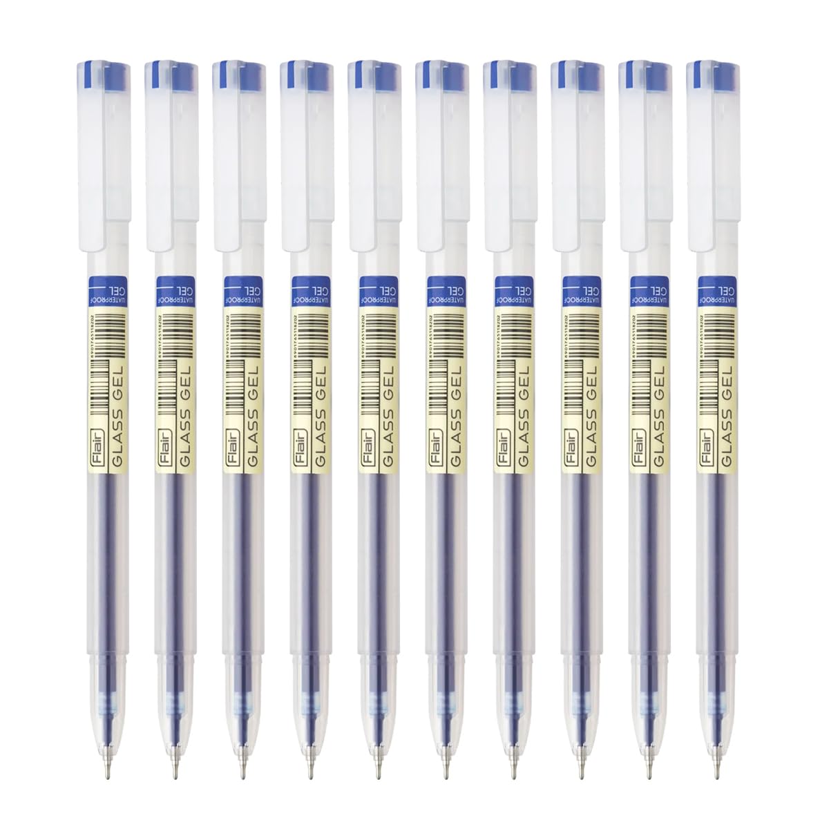 Flair Glass Gel Pen Wallet Pack - 0.6mm - Blue Ink
