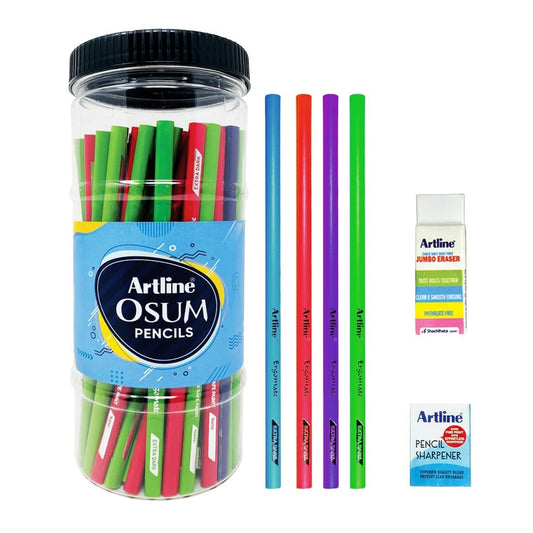 Artline Osum Extra Dark & Smooth Writing Pencil Jar Pack
