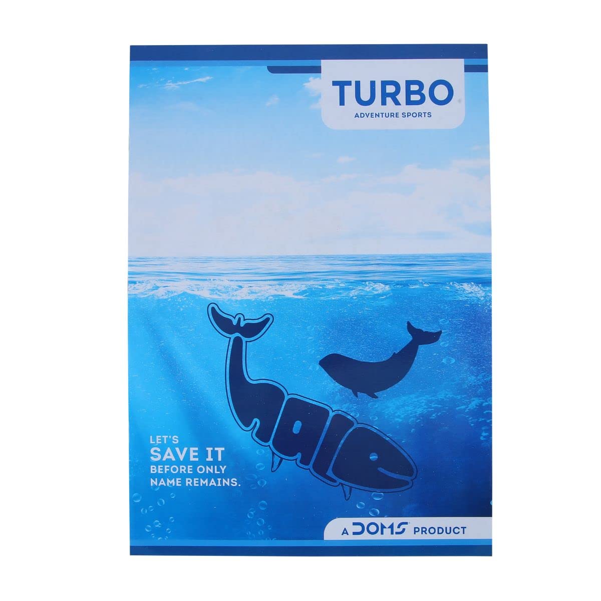 Doms Adventure Sports Series Turbo Notebook | A4 | Unruled | 57GSM | 108 Pages | 21 x 29.7 cm | Pack of 6