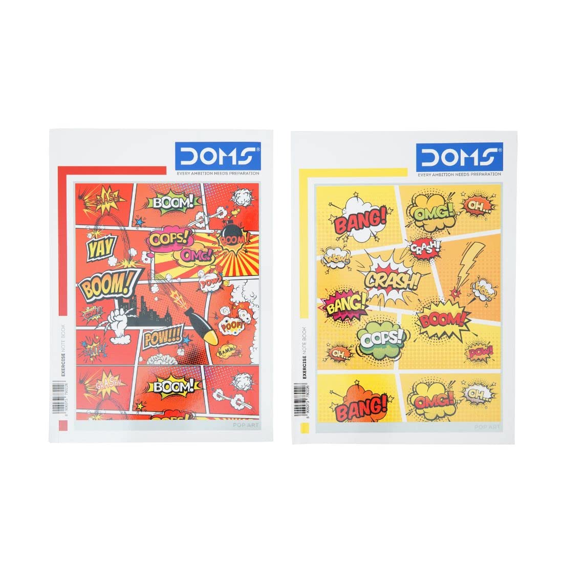 Doms Pop Art Series | Single Line, 300 Pages | 29.4 x 21 CM | Ideal for School, Home & Office | Pack Of 1 | Color And Design May Vary