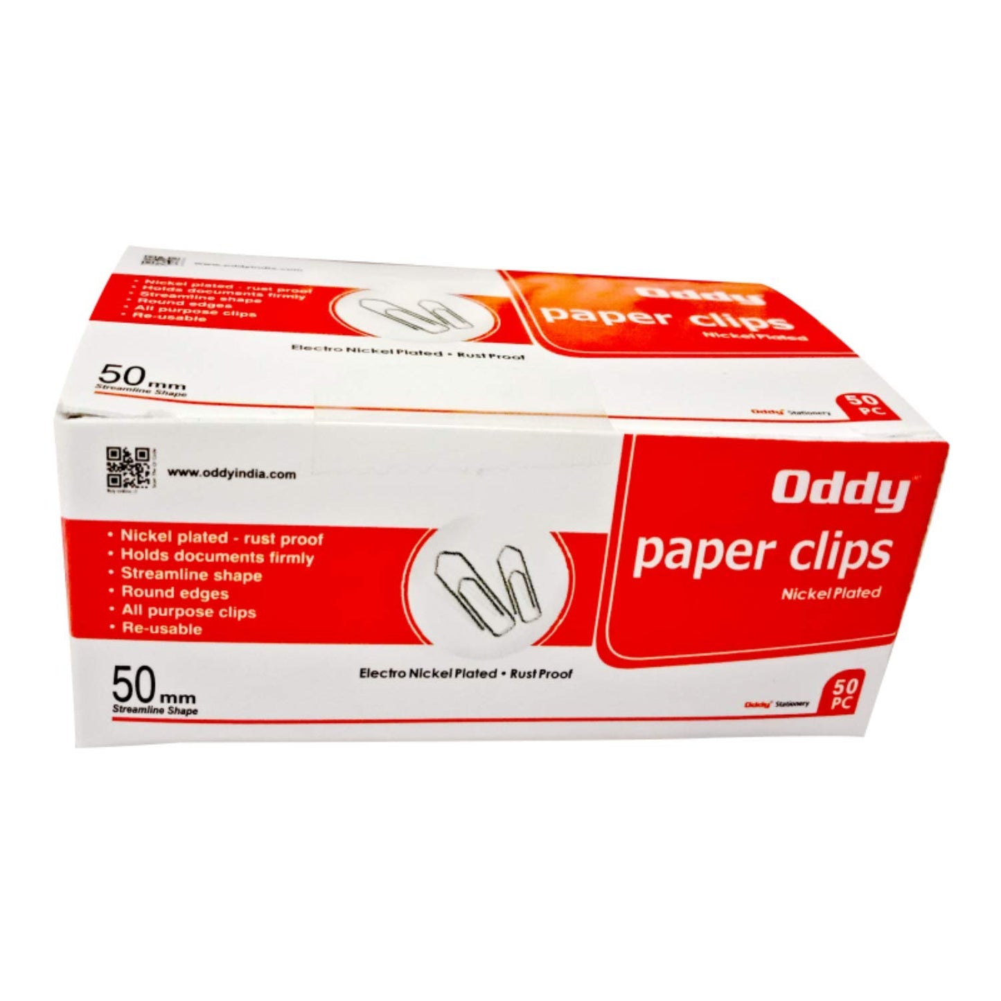 Oddy Paper Clips Nickel Plated - PC-50mm - Set of 10 Dibbi