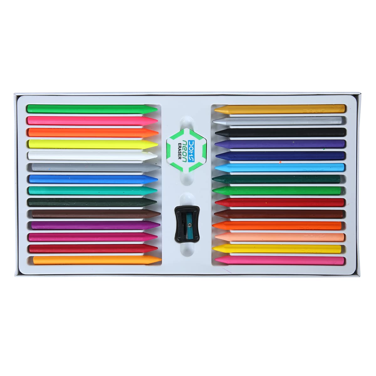 Doms Plastic Crayon 28 Shades Box