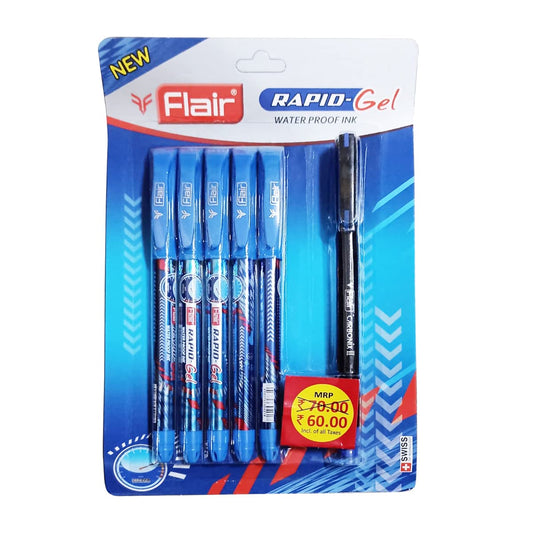 Flair Rapid Gel Pen & Carbonix Ball Pen Combo Blister Pack