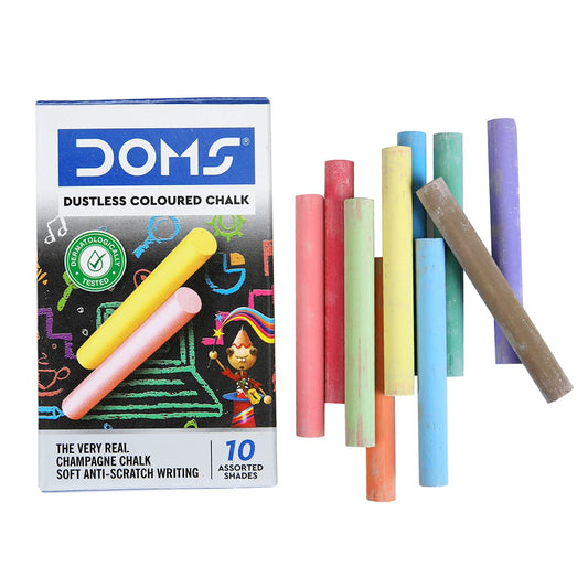 Doms Non-Toxic Dustless Coloured Chalk