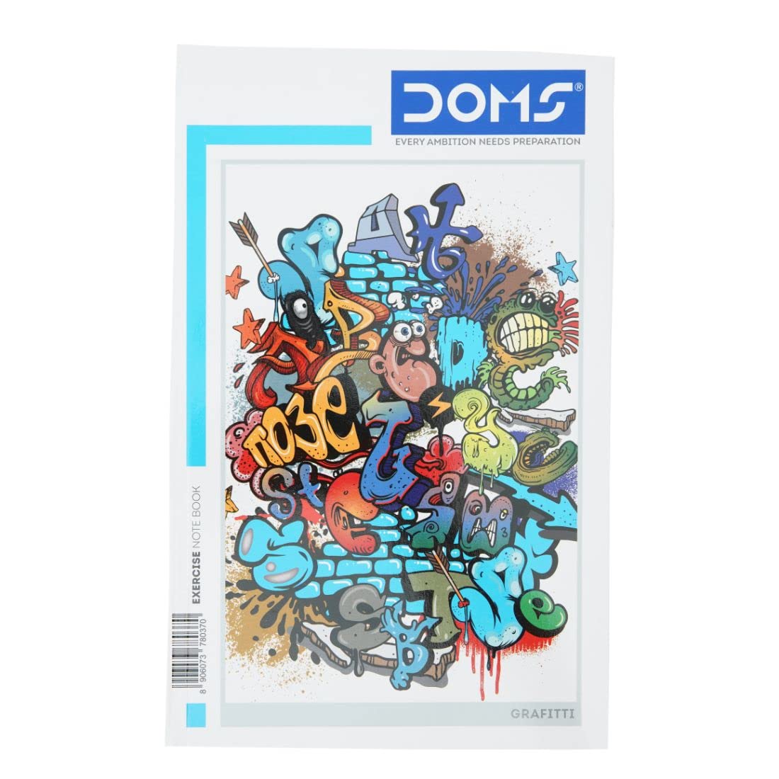 Doms Grafitti Series | Single Line, 300 Pages | 27 x 17 CM | Ideal for School, Home & Office | Pack Of 1 | Color And Design May Vary