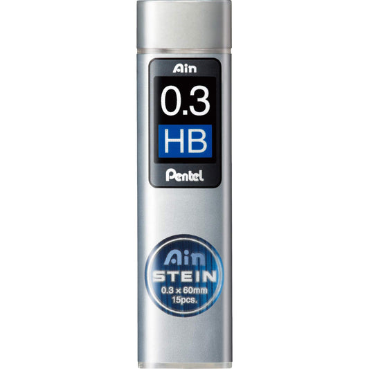Pentel C273-HB 0.3mm Ain Stein Mechanical Pencil Lead - Pack of 15