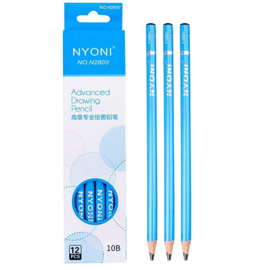 Ondesk Artics Artists' Drawing Medium Sky Blue Grade 10B Colour Pencils|4 mm, Round|Perfect For Beginners, Professionals & Amateur Artists|Ideal For Sketching, Painting, Drawing & Shading|Pack of 12