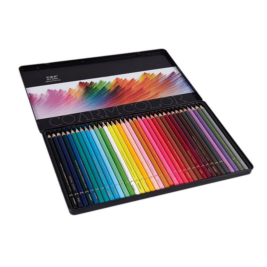 Ondesk Artics Artists' Fine Art Oil Based Colour Pencil Set Tin Box Of 36 Shades|Perfect For Artists',Professionals & Students| Ideal For Sketching, Painting, Drawing & Shading| Multicolor, Pack of 36