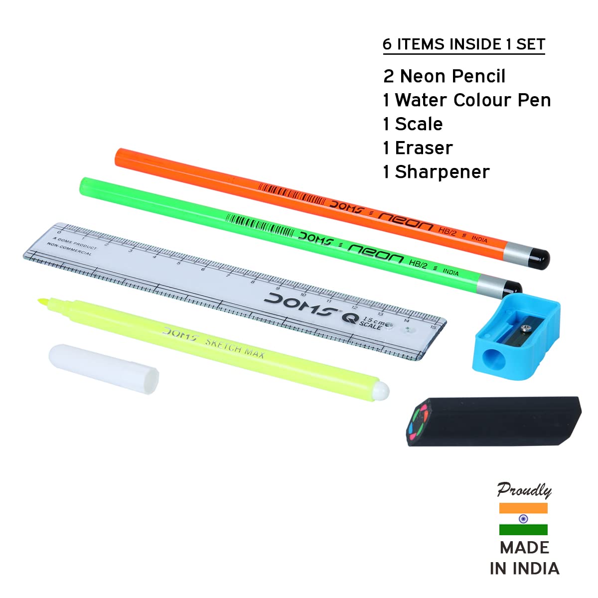 Doms Neon Prime Kit For Students And Gifting