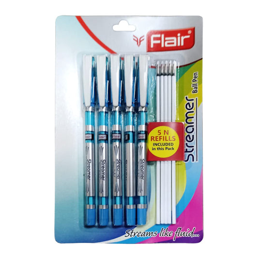 Flair Streamer 0.7mm Ball Pen Blister Pack