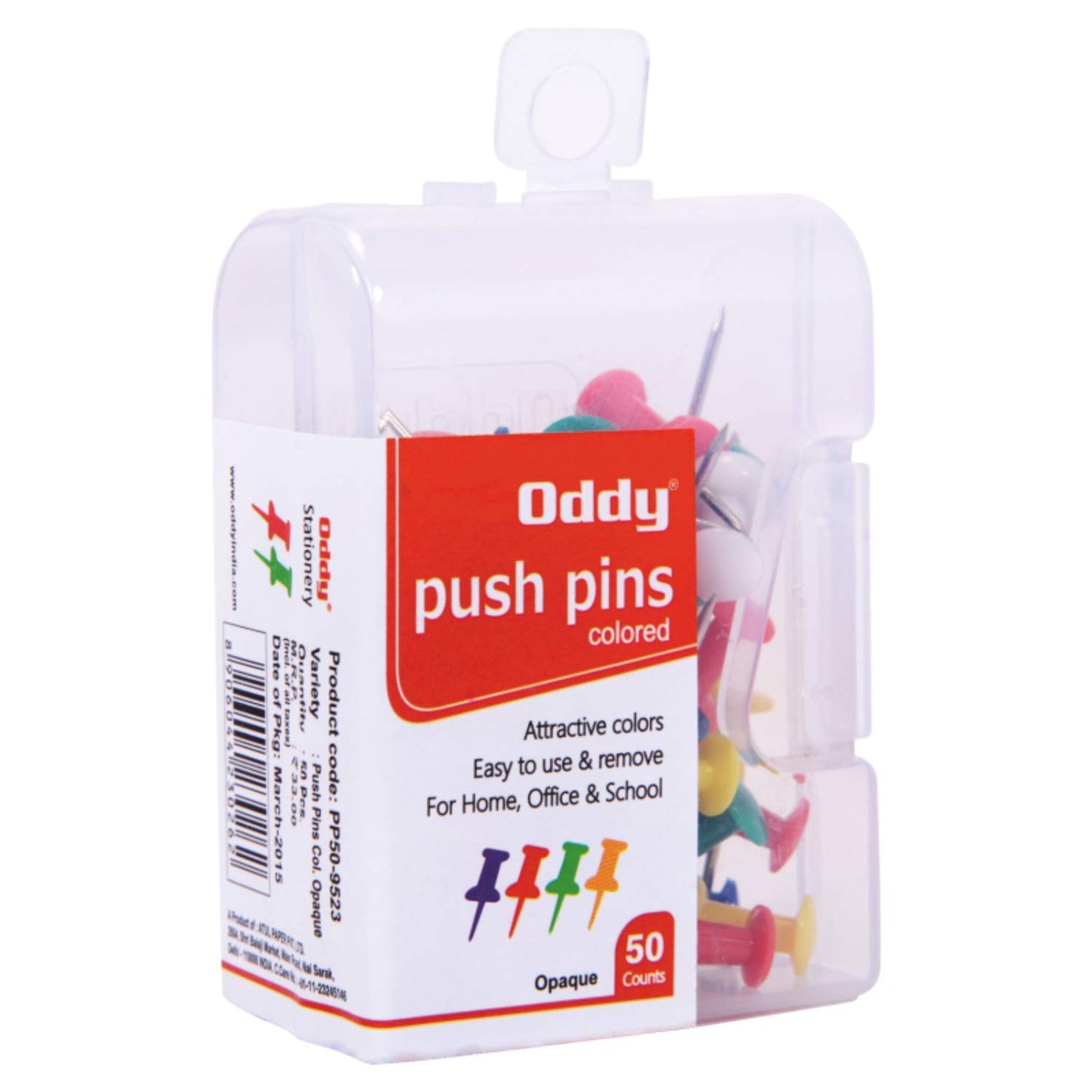 Oddy Push Pins Damroo Shape - PP50-9523 - Set of 50 Dibbi