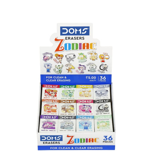 Doms Zodic Colorful Erasers Pack of 1