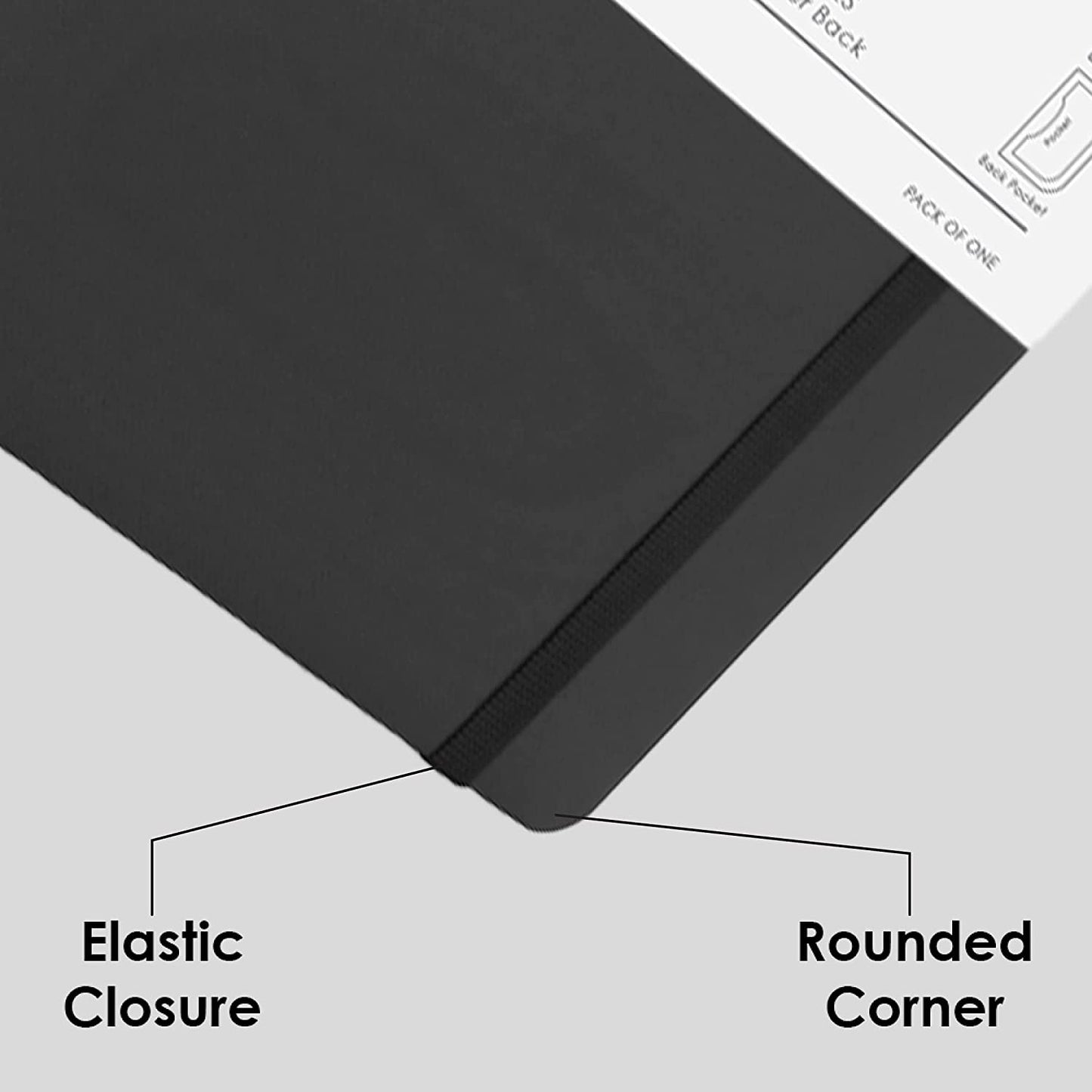 Mypaperclip Executive Series Notebook, Medium (127 X 210Mm, 5 X 8.25 In.) Checks, Esx192M-C Black