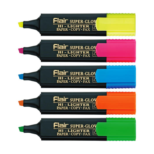 Flair Super Glow Color Pens Pouch Pack - Assorted