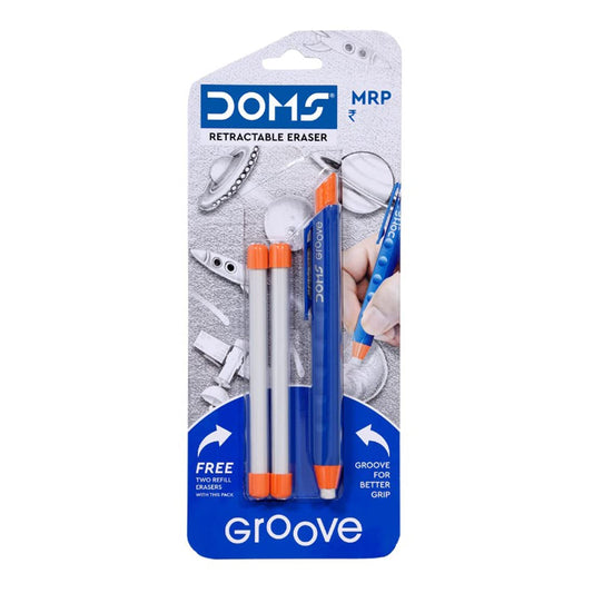 Doms Groove Retractable Eraser With Free Two Refill Eraser