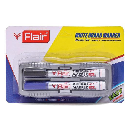Flair Creative Series 103 White Board Duster Marker Set