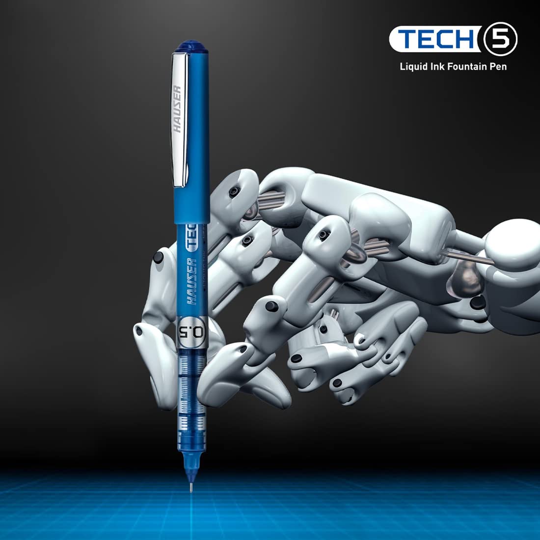 Hauser Tech 5 Gel Pen - Blue Ink