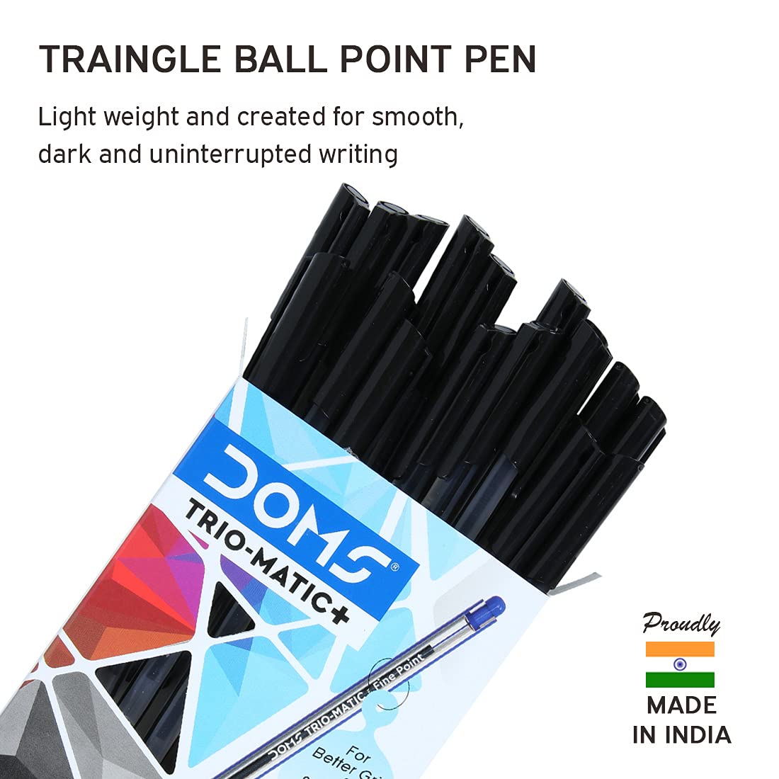 Doms Trio-Matic + Ball Point Pens - Black