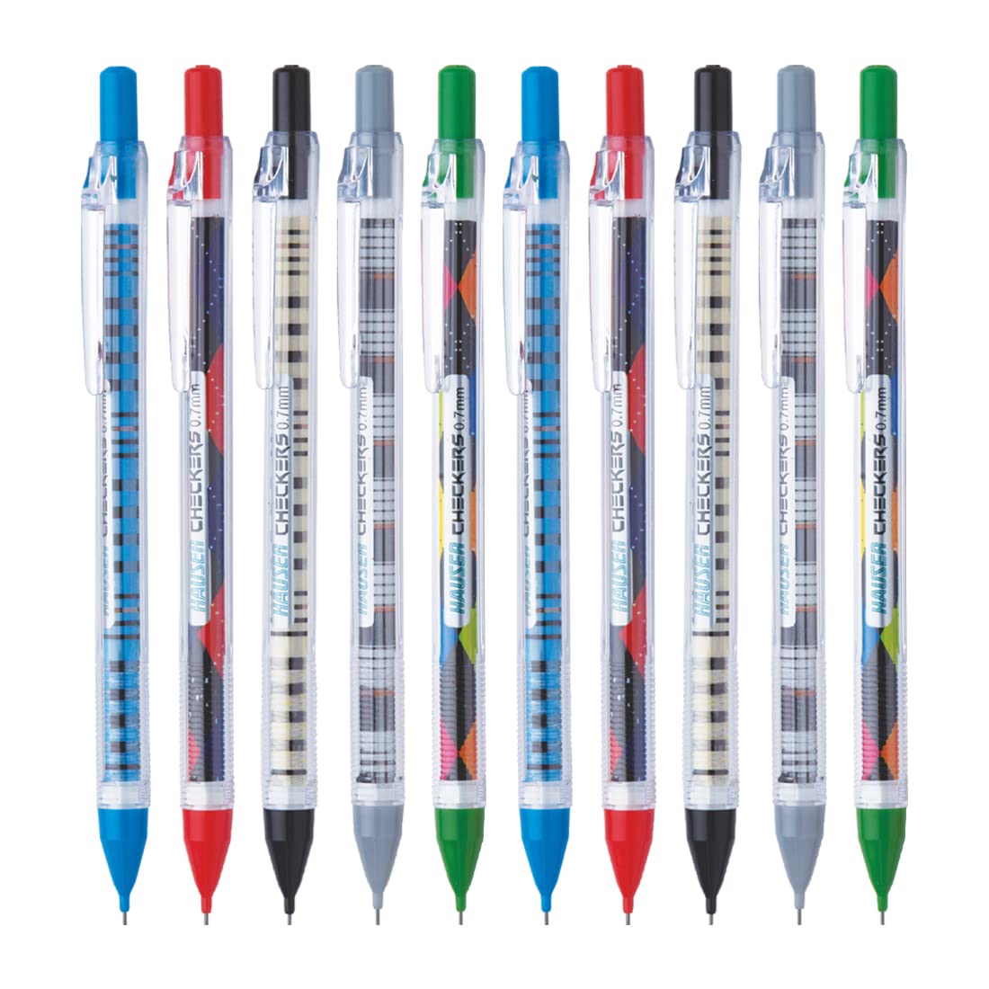 Hauser Checkers 0.7 mm Mechanical Pencil - Multicolor Body