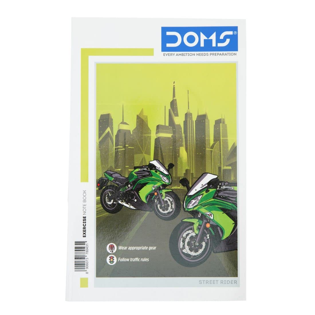 Doms Street Riders Series | Single Line, 400 Pages | 27 x 17 CM | Ideal for School, Home & Office | Pack Of 1 | Color And Design May Vary