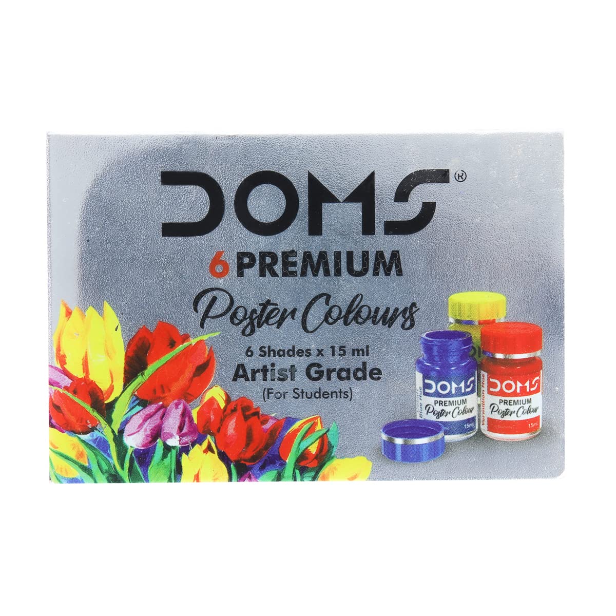 Doms Premium Poster Colours 6 Shades 15 Ml With 1 Agitator