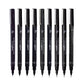 Uni-Ball Pin-200 Fine Line Markers (0.05/0.03/0.1/0.3/0.5/0.8Mm- Black Body- Black Ink- Pack Of 6)