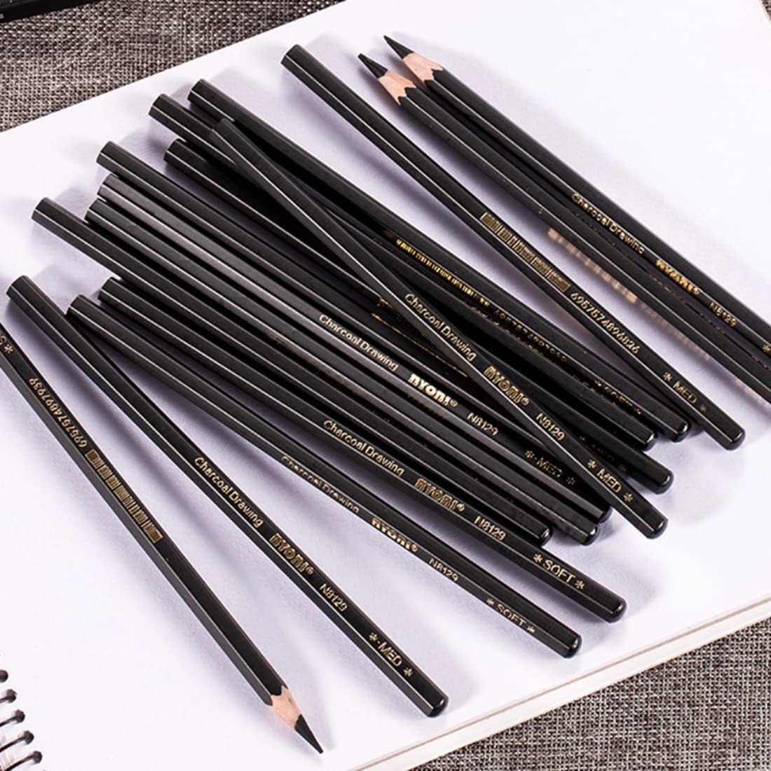Ondesk Artics Artists' Black Charcoal Drawing Medium Pencil