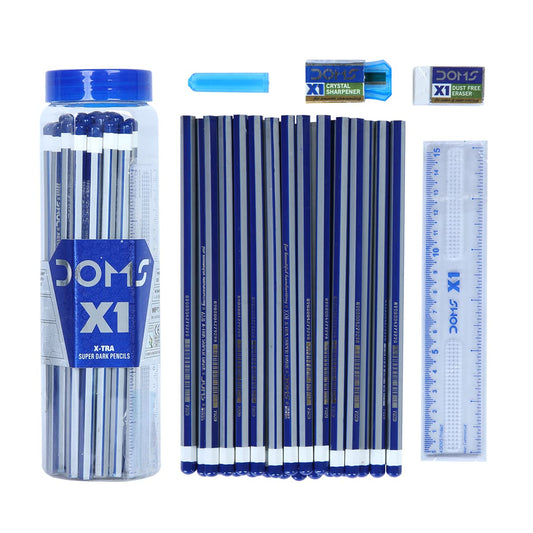 Doms X1 X-Tra Super Dark Pencils In Jar Pack