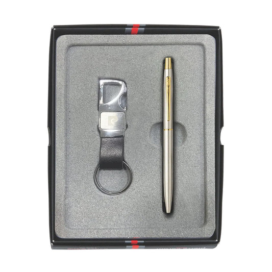 Pierre Cardin Regal Pen Set, Set Of Ball Pen & Key Chain - Blue, Pack Of 1