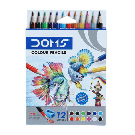 Doms Non-Toxic Half Size Colour Pencil Set In Cardboard Box
