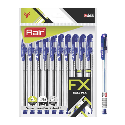 Flair Fx Ball Pen Pouch Pack - Blue Ink