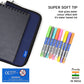 DOMS Metallist Series Metallic Brush Pen Travel Kit in Zip Case | 10 Assorted Shades of Metallic Brush Pen | 1 Sketch Pad