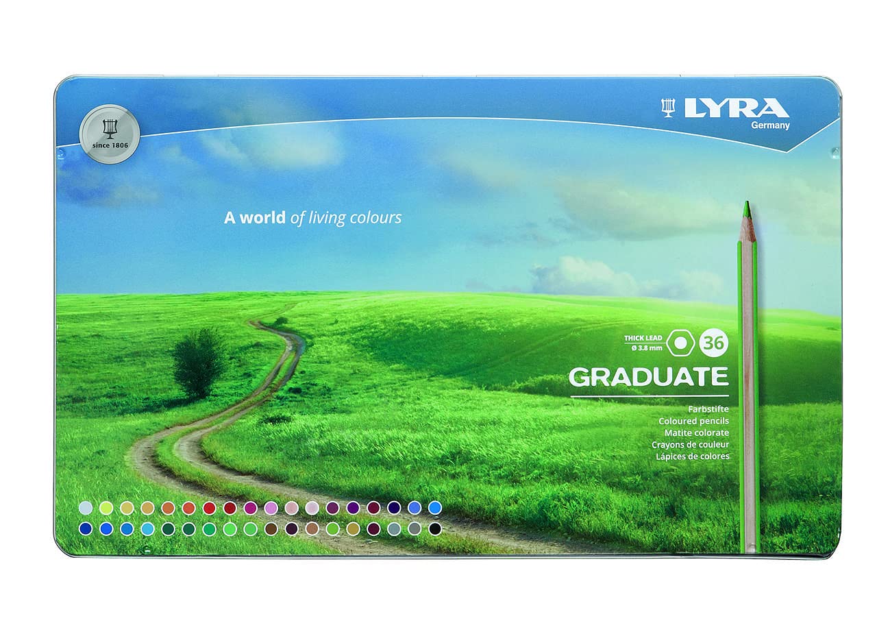 Lyra Germany Graduate Colour Pencil Set With Metal Case - Assorted